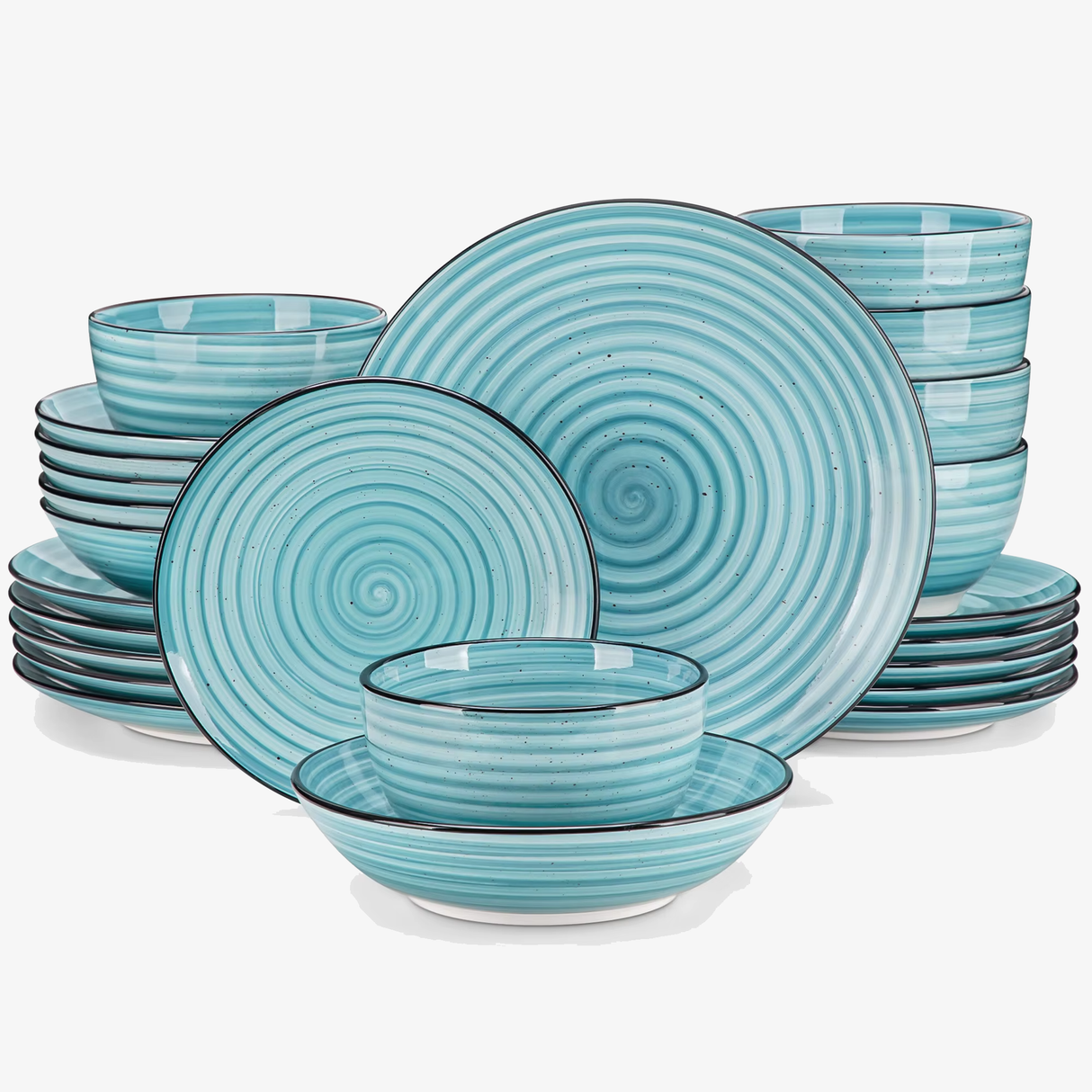 Geschirr-Set Spiral | 24-48 Teile für 6-12 Personen