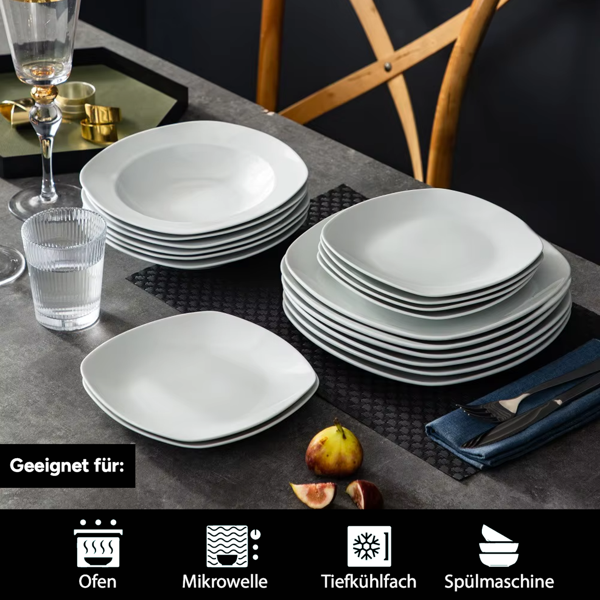 Geschirr-Set Elisa | 18 Teile für 6 Personen