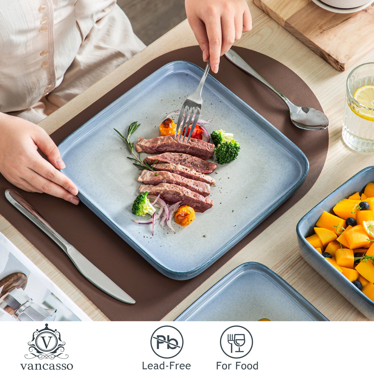 Geschirr-Set Square | 12-24 Teile für 4-8 Personen