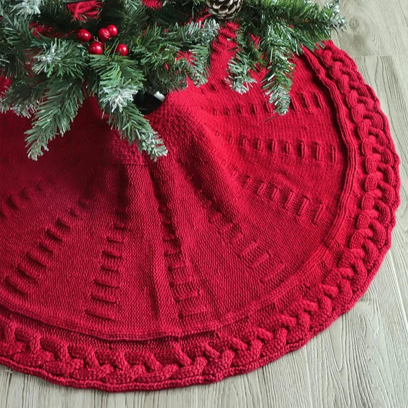 Gestrickte Weihnachtsbaumdecke