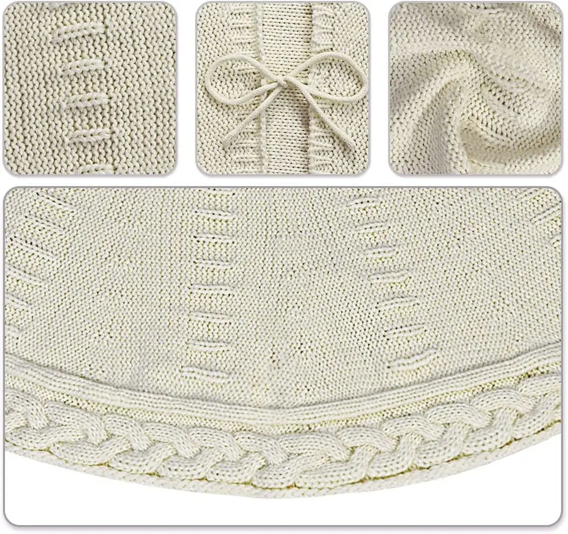 Gestrickte Weihnachtsbaumdecke