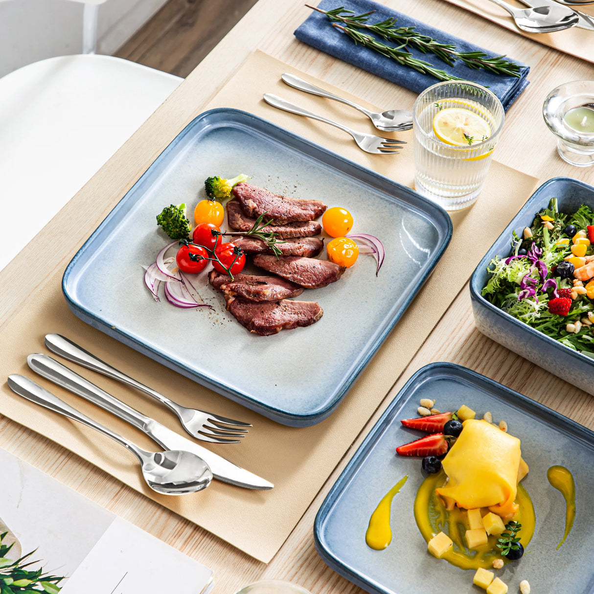 Geschirr-Set Square | 12-24 Teile für 4-8 Personen