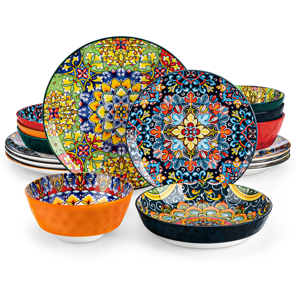 Geschirr-Set Mandala | 12-48 Teile für 4-12 Personen