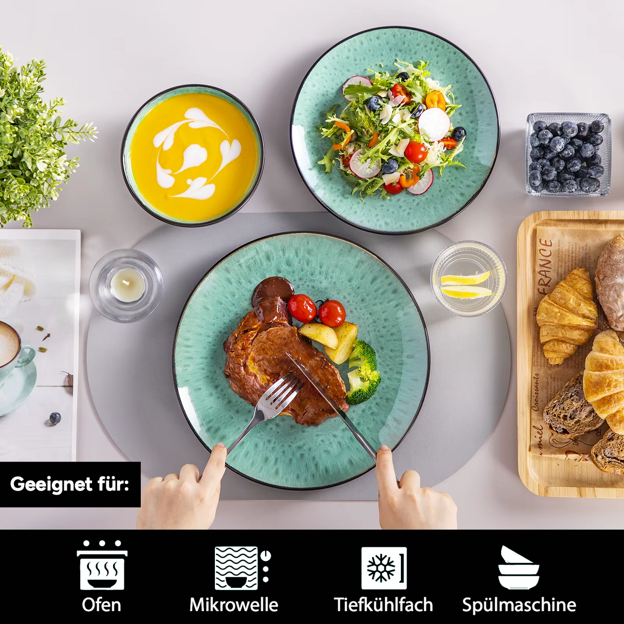 Geschirr-Set Bubble | 12 Teile für 4 Personen