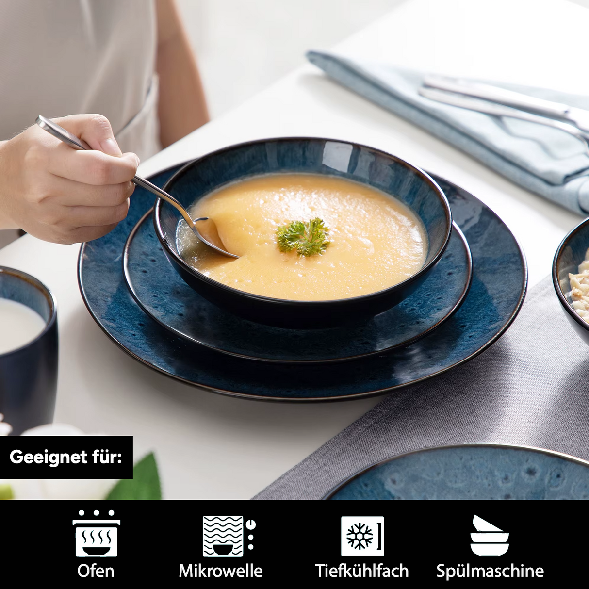 Geschirr-Set Bubble Cups | 16-48 Teile für 4-12 Personen