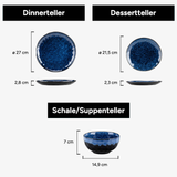 Geschirr-Set Blue Lagoon | 12-24 Teile für 4-8 Personen