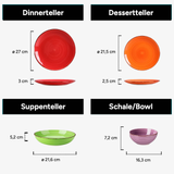 Geschirr-Set Bonita Color | 12-48 Teile für 4-12 Personen