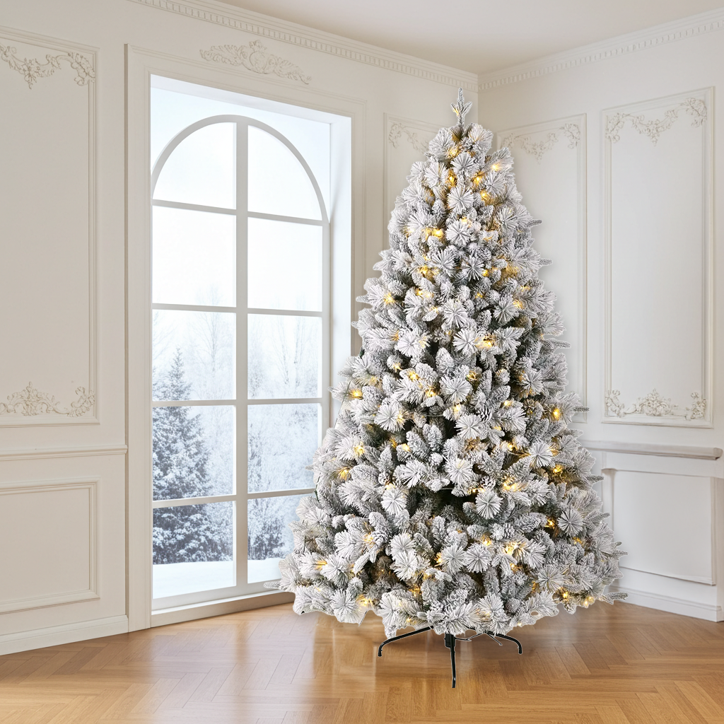 Künstlicher Weihnachtsbaum Premium mit Schnee & LED-Beleuchtung