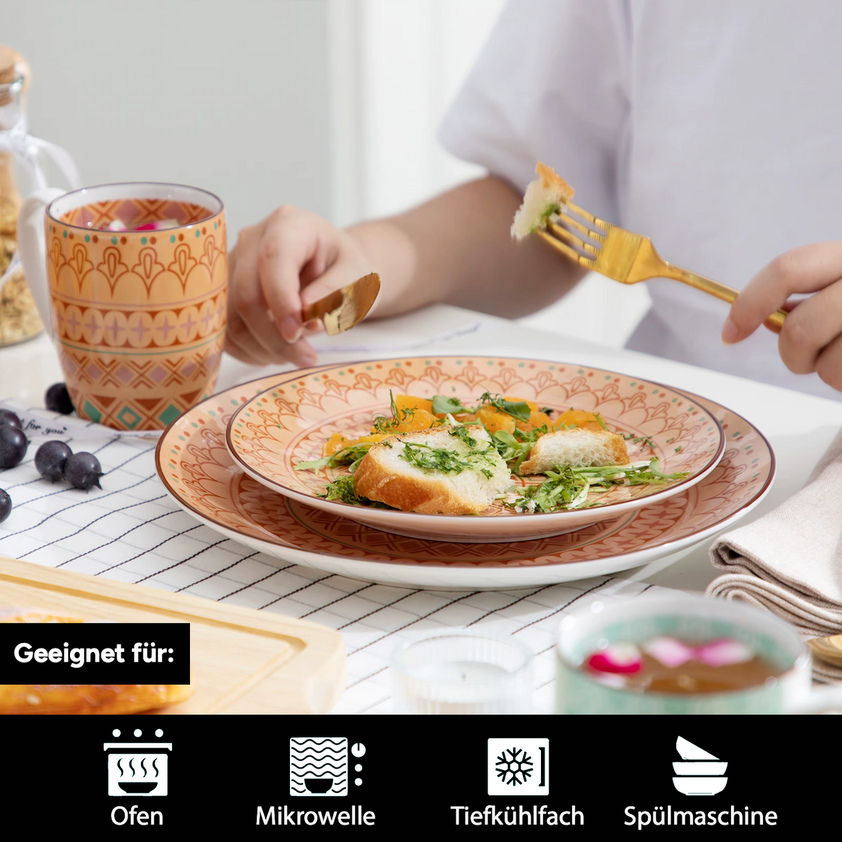 Geschirr-Set Tulip | 16-48 Teile für 4-12 Personen