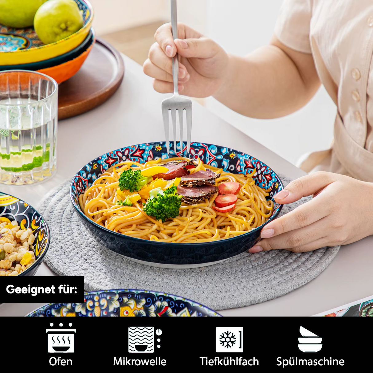 Geschirr-Set Mandala | 12-48 Teile für 4-12 Personen