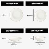 Geschirr-Set Jera | 16-32 Teile für 4-8 Personen