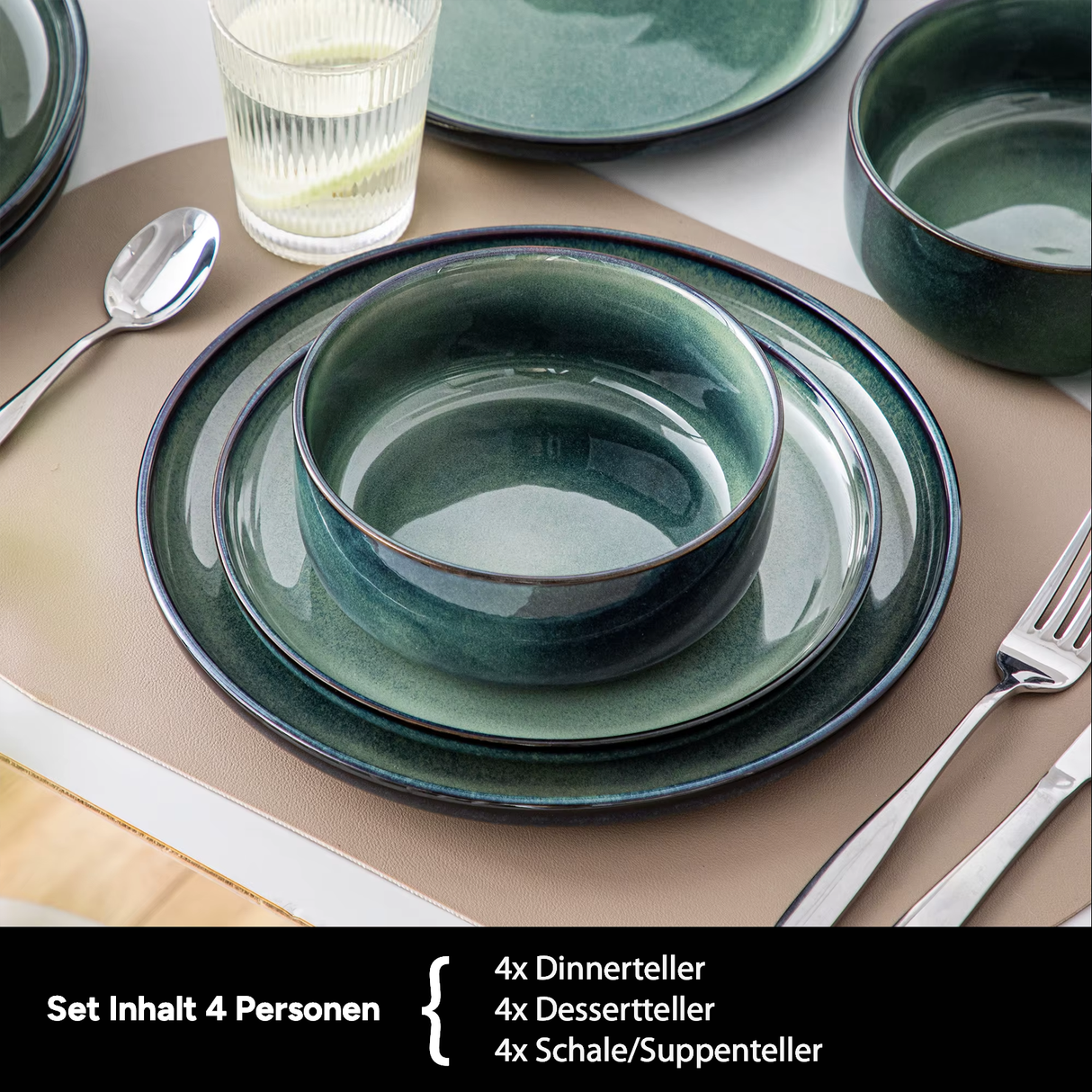 Geschirr-Set Woods | 12-36 Teile für 4-12 Personen
