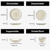 Geschirr-Set Artisan | 24-48 Teile für 6-12 Personen