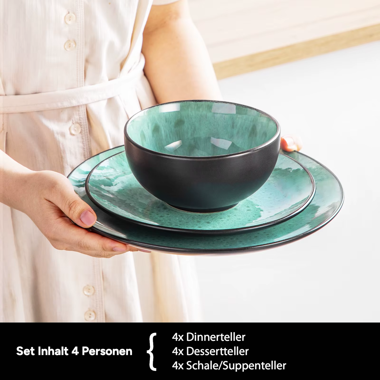 Geschirr-Set Bubble | 12 Teile für 4 Personen