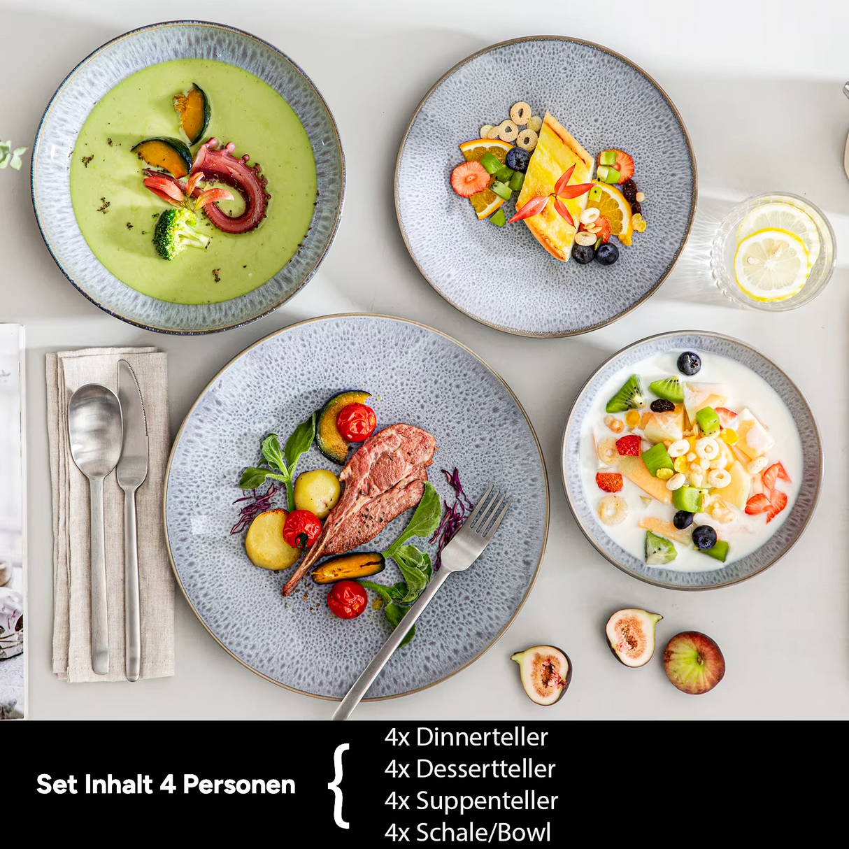 Geschirr-Set Karst | 12-48 Teile für 4-12 Personen