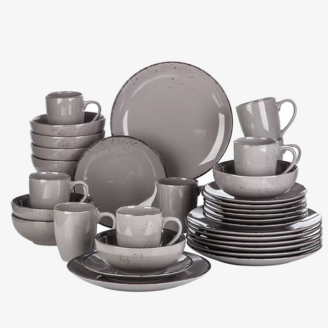 Geschirr-Set Gris | 16-32 Teile für 4-8 Personen