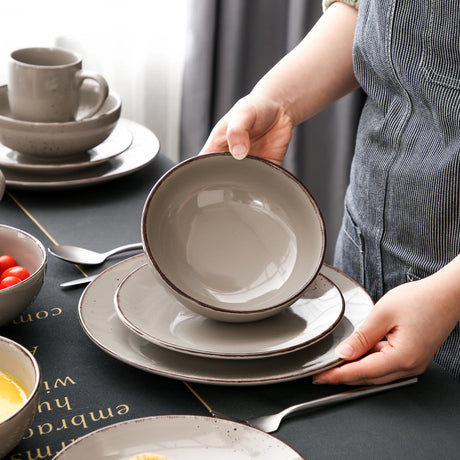 Geschirr-Set Gris | 16-32 Teile für 4-8 Personen