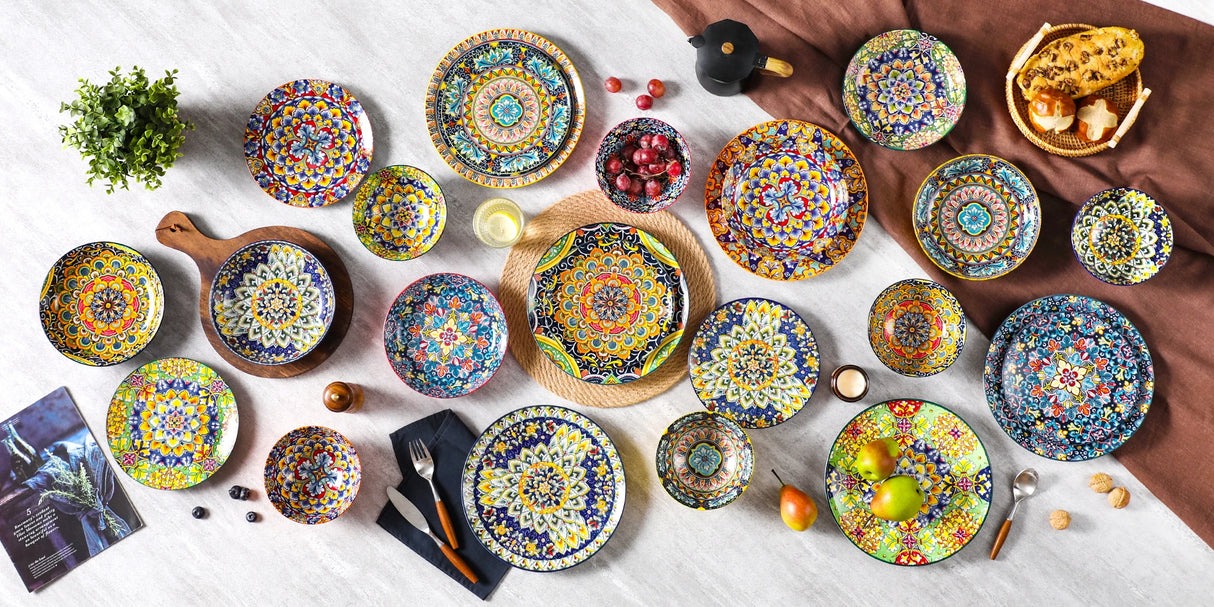 Geschirr-Set Mandala | 12-48 Teile für 4-12 Personen