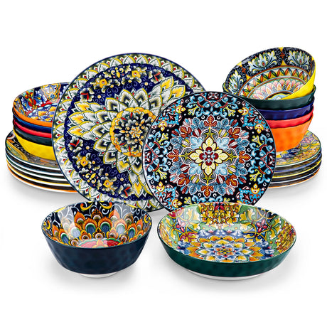 Geschirr-Set Mandala | 12-48 Teile für 4-12 Personen