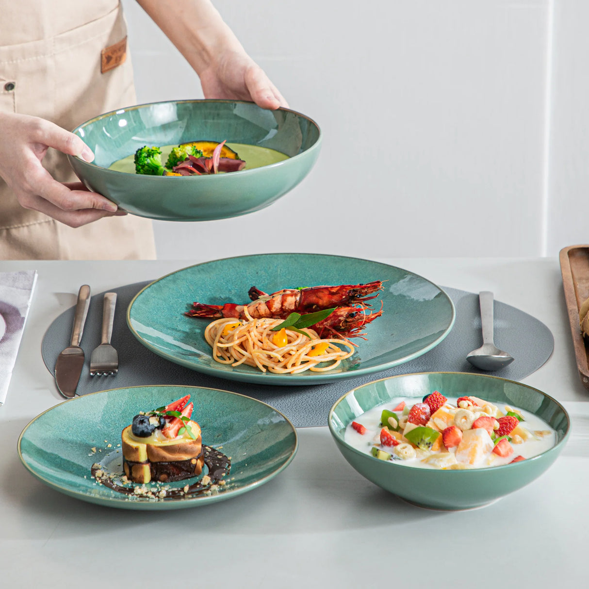 Geschirr-Set Karst Nature | 12-48 Teile für 4-12 Personen